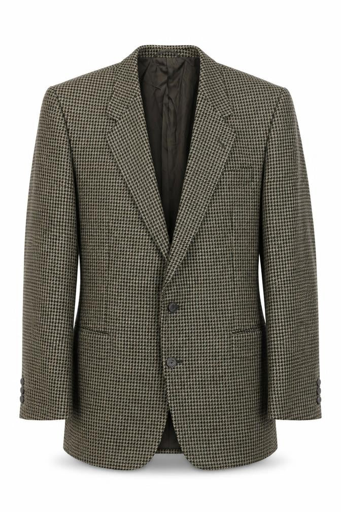 Bruno Kirches by Roy Robson Men's Brown Wool Check Blazer Jacket 2 Button Classic Fit
