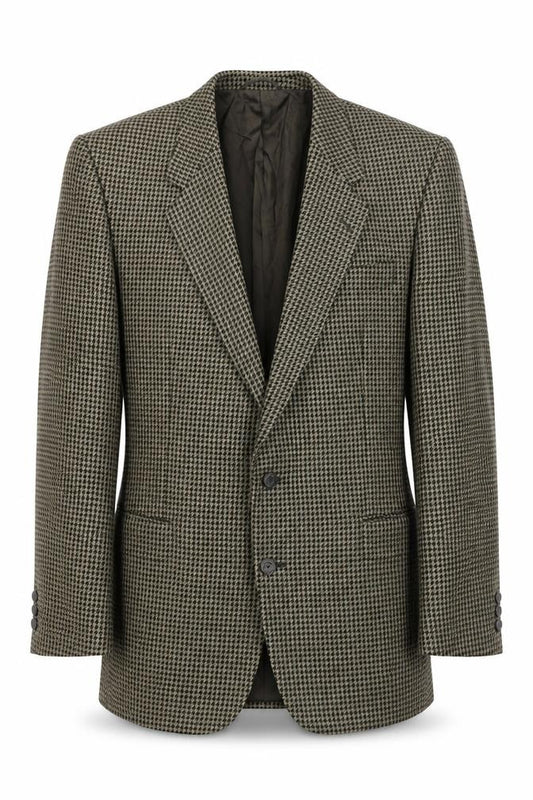 Bruno Kirches by Roy Robson Men's Brown Wool Check Blazer Jacket 2 Button Classic Fit