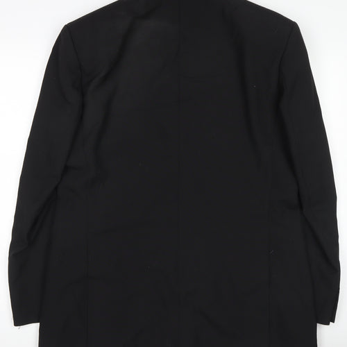 Trevira Men’s Black Double-Breasted Peak Lapel 42L Wool Blend Tuxedo Jacket