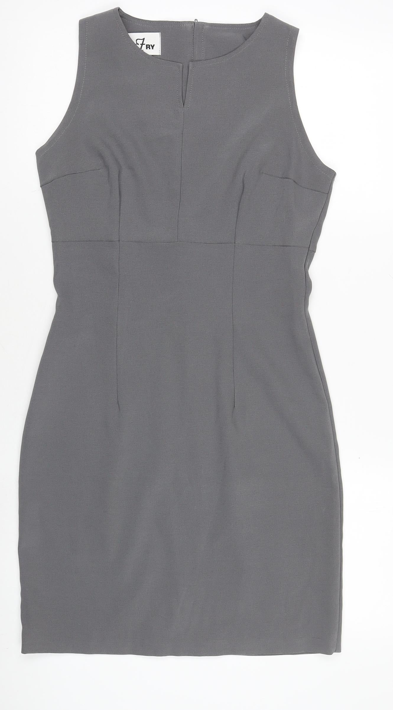 The Vestry Women’s Grey Sleeveless Sheath Work Dress Size 10