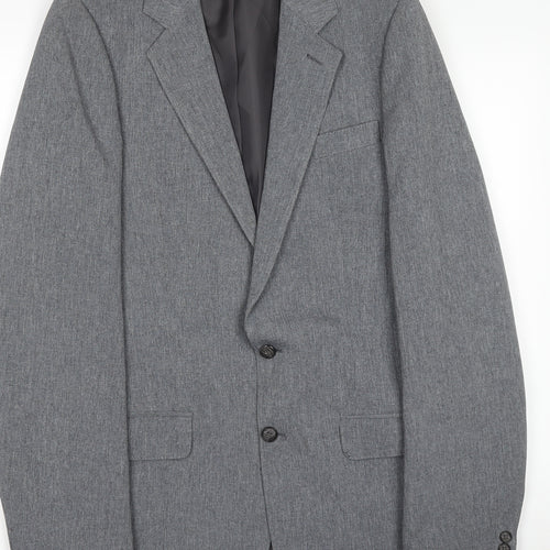 High & Mighty Men's Grey Regular Fit Blazer Jacket Size 34 Big & Tall