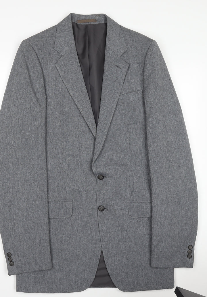 High & Mighty Men's Grey Regular Fit Blazer Jacket Size 34 Big & Tall