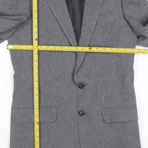 High & Mighty Men's Grey Regular Fit Blazer Jacket Size 34 Big & Tall