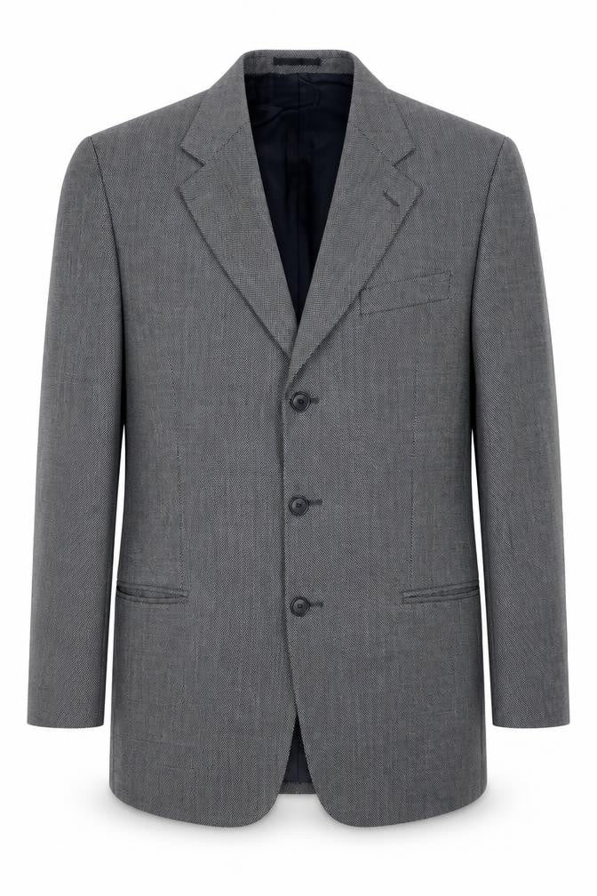 Savoy Taylors Guild Men's Grey Wool Blazer 42R Classic Notch Lapel Jacket