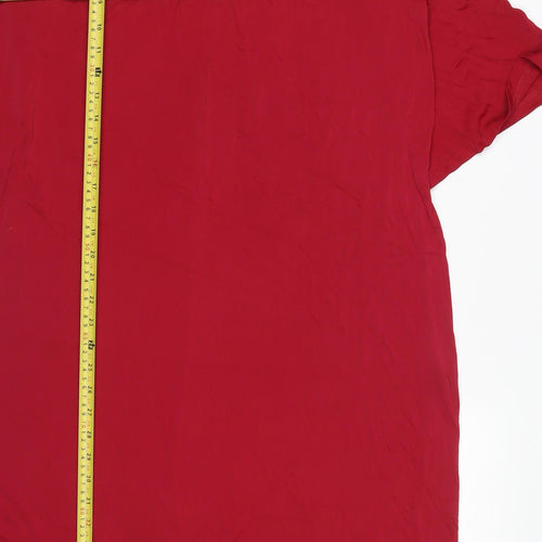 Mewa Women Red Size 16 Chemise Nightshirt 3/4 Sleeve Viscose