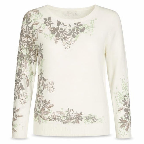 Marks and Spencer Per Una Women’s Ivory Floral Acrylic Jumper M