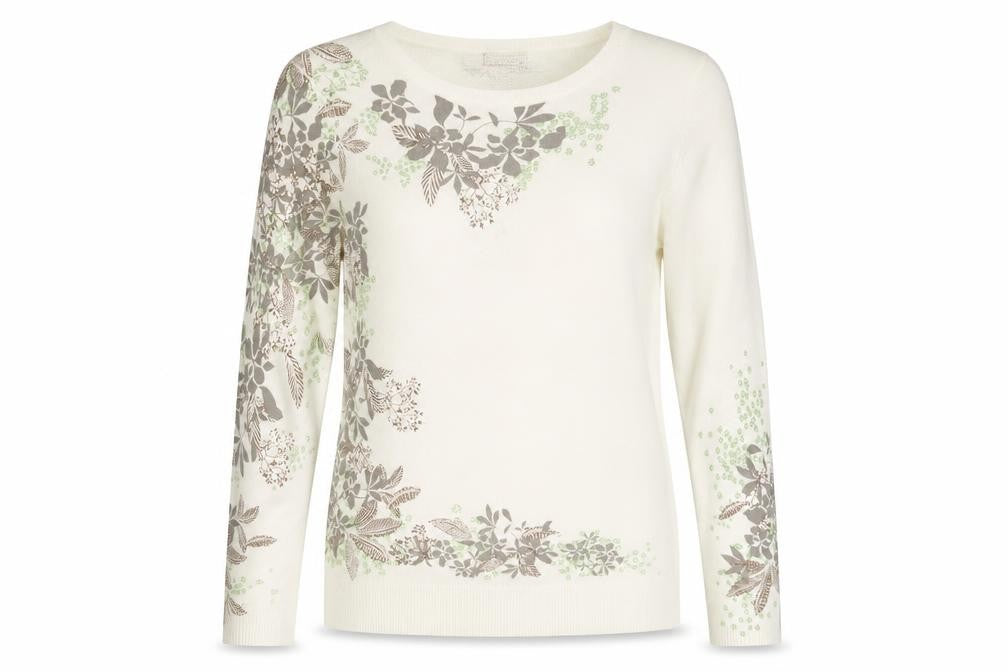 Marks and Spencer Per Una Women’s Ivory Floral Acrylic Jumper M