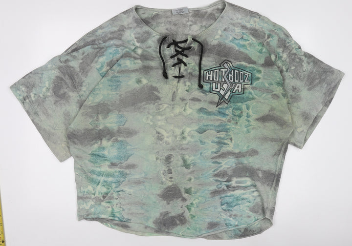 HotBodz USA Men’s Multicoloured Oversized Tie-Dye Lace V-Neck T-Shirt XL