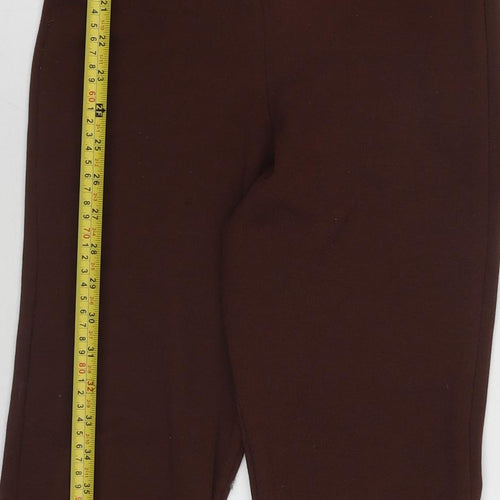 PrettyLittleThing Petite Brown Halterneck Flared Jumpsuit UK 6 Polyester Blend