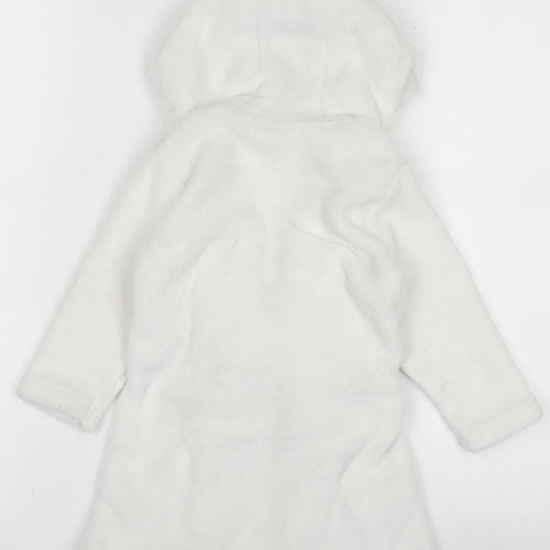 Tu Disney Classic Pooh White Fleece Hooded Baby Robe 9-12 Months