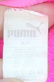 Puma Womens Pink Racerback Slim Fit Sports Bra Top Size S