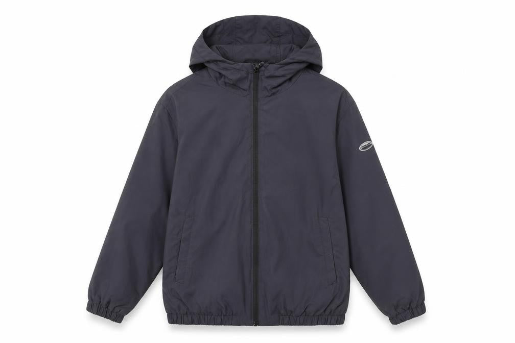 Zara Boys Grey Hooded Windbreaker Jacket 11-12 Years Full Zip Lightweight