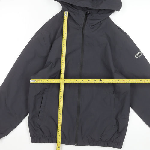 Zara Boys Grey Hooded Windbreaker Jacket 11-12 Years Full Zip Lightweight
