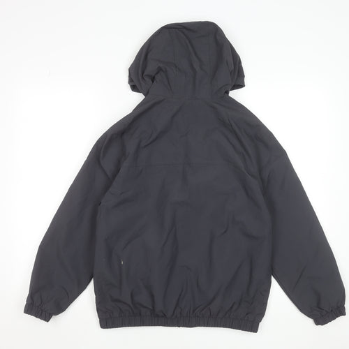 Zara Boys Grey Hooded Windbreaker Jacket 11-12 Years Full Zip Lightweight