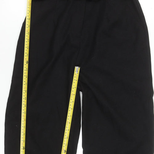 Lola May Women's Black Short Sleeve Collared Belted Jumpsuit UK 12