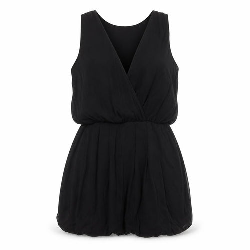 Evita Women’s Black Size 12 Sleeveless Chiffon Playsuit