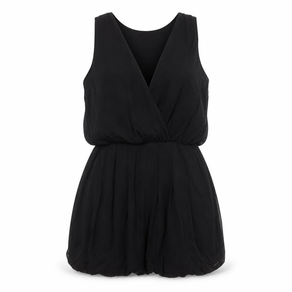 Evita Women’s Black Size 12 Sleeveless Chiffon Playsuit
