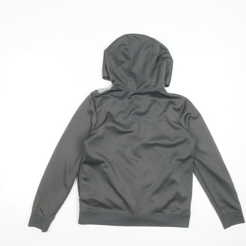 Nike Boys Grey Full Zip Hoodie Size L Colourblock Sportswear