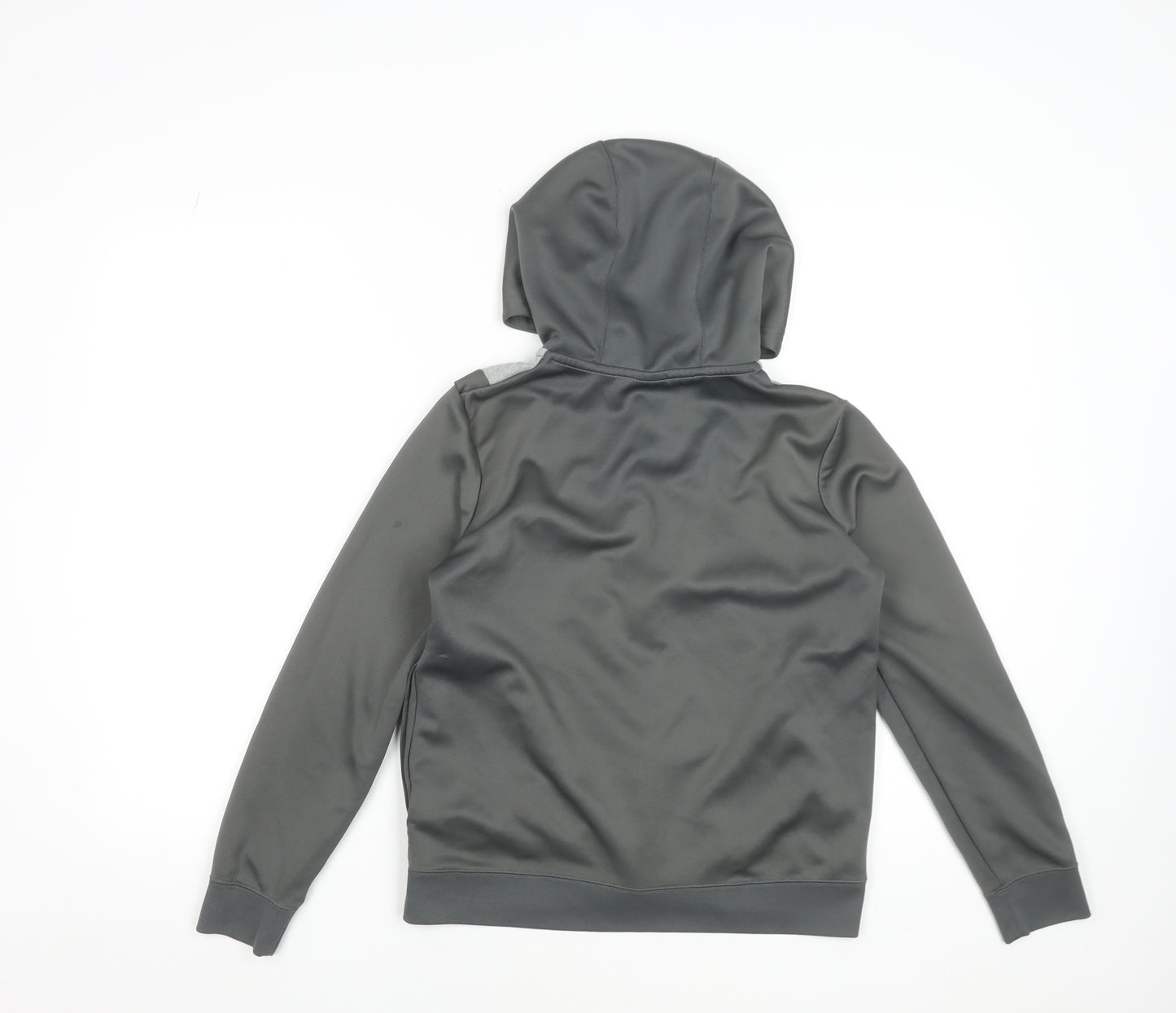 Nike Boys Grey Full Zip Hoodie Size L Colourblock Sportswear