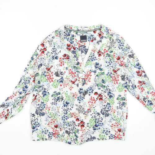 CECIL Womens Multicoloured Floral Tunic Blouse Size L Viscose