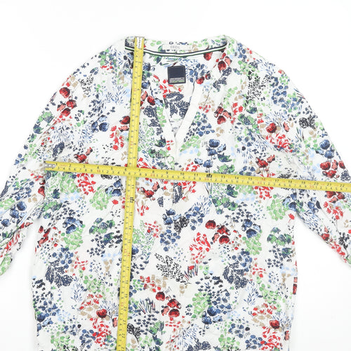 CECIL Womens Multicoloured Floral Tunic Blouse Size L Viscose