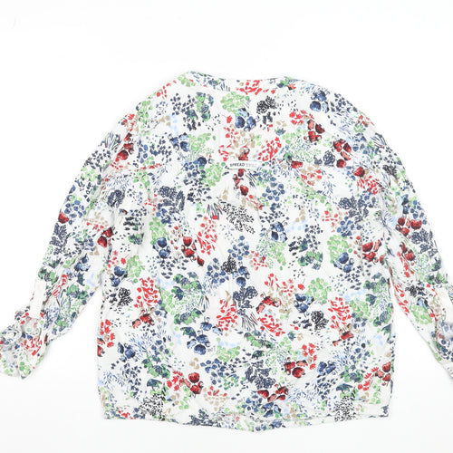 CECIL Womens Multicoloured Floral Tunic Blouse Size L Viscose