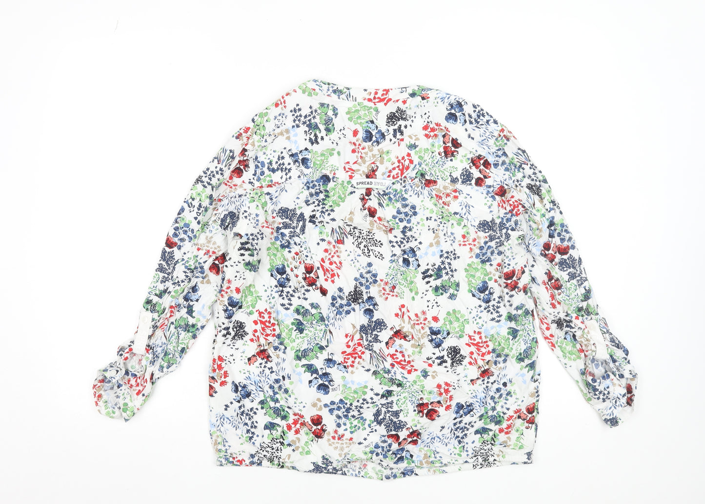 CECIL Womens Multicoloured Floral Tunic Blouse Size L Viscose