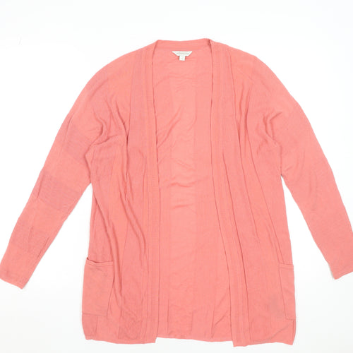 Monsoon Women Pink Long Sleeve Knit Cardigan Size S