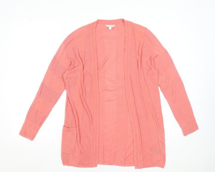 Monsoon Women Pink Long Sleeve Knit Cardigan Size S