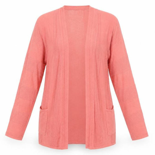 Monsoon Women Pink Long Sleeve Knit Cardigan Size S