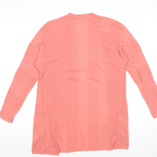 Monsoon Women Pink Long Sleeve Knit Cardigan Size S