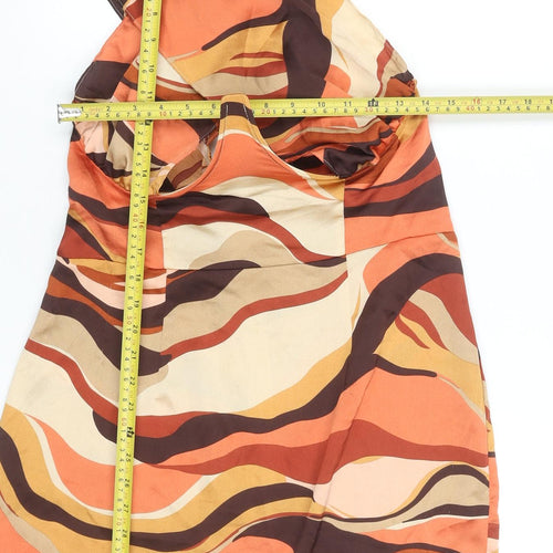 PrettyLittleThing Women’s Multicoloured Retro Bodycon Dress Size 14