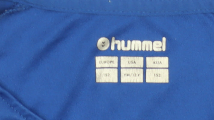 Hummel Boys Blue Football Jersey Top 12 Years Lightweight Sports Tee