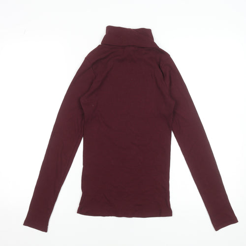 New Look Women’s Red Roll Neck Slim Fit Long Sleeve Top Size 6