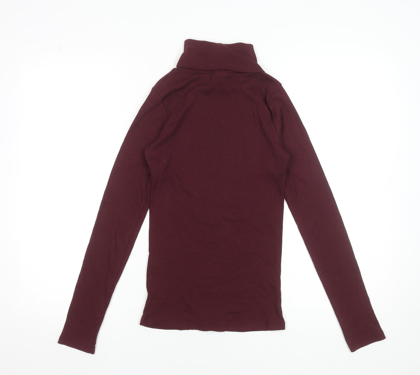 New Look Women’s Red Roll Neck Slim Fit Long Sleeve Top Size 6