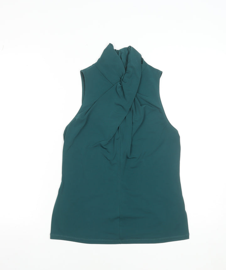 Star by Julien Macdonald Women’s Green High Neck Sleeveless Wrap Blouse Size 12
