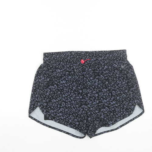Dunnes Stores Womens Black Animal Print Running Shorts Size S