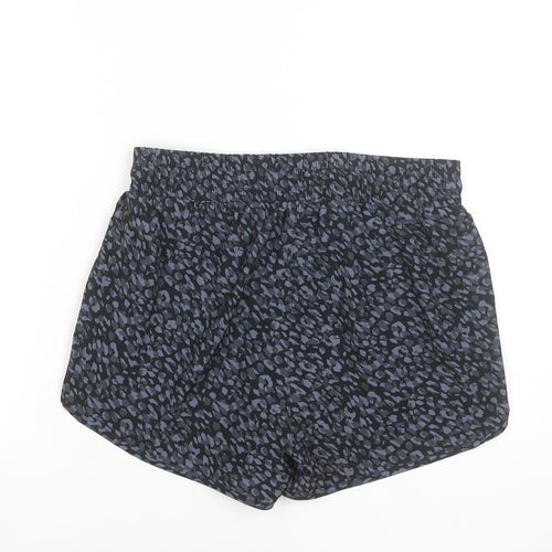 Dunnes Stores Womens Black Animal Print Running Shorts Size S