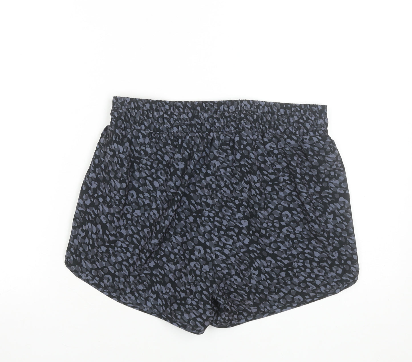 Dunnes Stores Womens Black Animal Print Running Shorts Size S