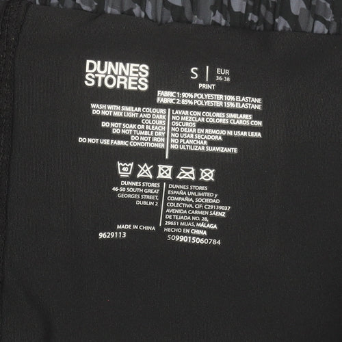 Dunnes Stores Womens Black Animal Print Running Shorts Size S