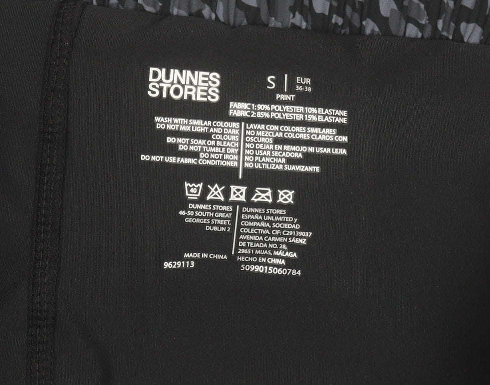 Dunnes Stores Womens Black Animal Print Running Shorts Size S