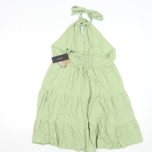 Vero Moda Womens Green Halter Knee Length Summer Dress L