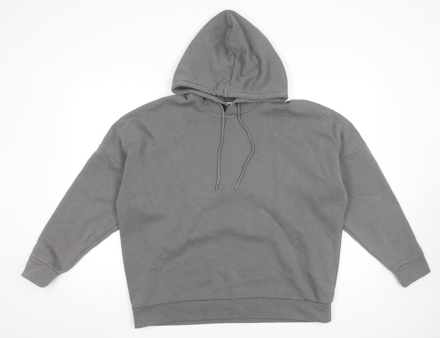 Noisy May Womens Grey Lovers Graphic Pullover Hoodie Size M