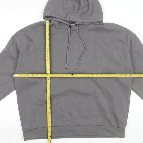 Noisy May Womens Grey Lovers Graphic Pullover Hoodie Size M