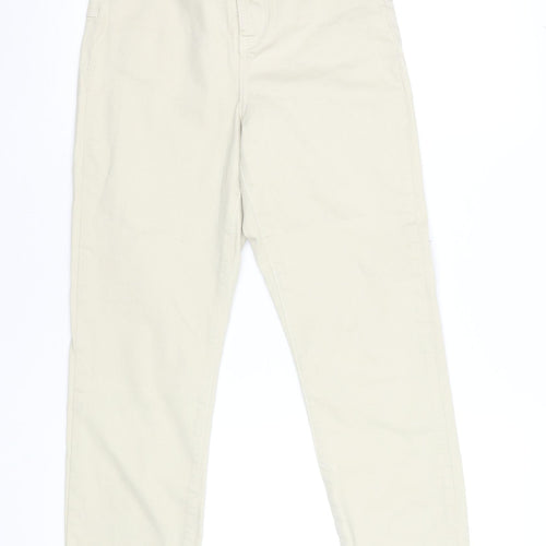 New Look Women Beige Mom Jeans Size 8 High Rise Denim