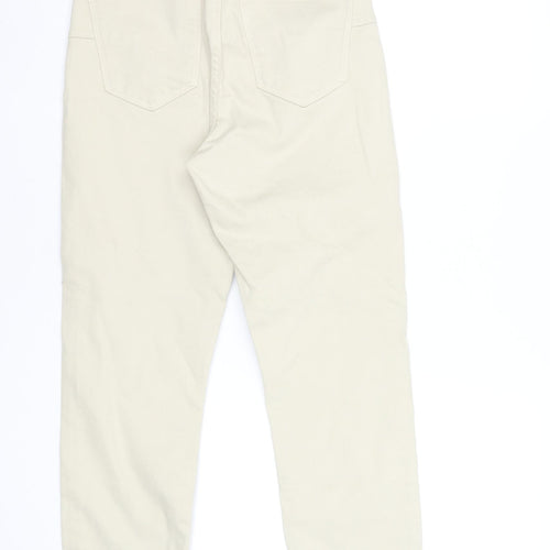 New Look Women Beige Mom Jeans Size 8 High Rise Denim