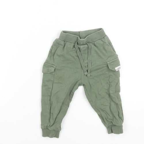 Lee Cooper Unisex Baby Green Cargo Trousers 9-12 Months Cotton