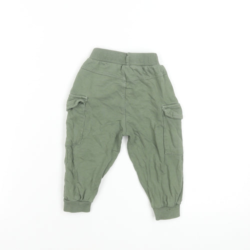 Lee Cooper Unisex Baby Green Cargo Trousers 9-12 Months Cotton