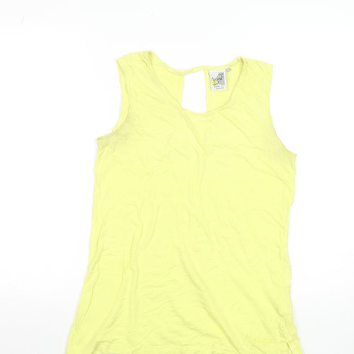 Weird Fish Women's Yellow Cotton Sleeveless Tank Top Size 12