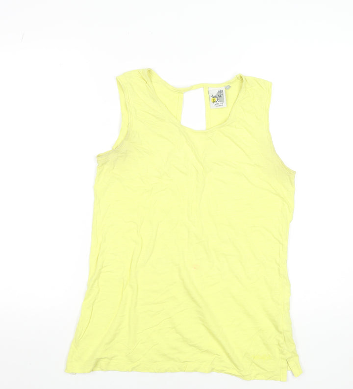 Weird Fish Women's Yellow Cotton Sleeveless Tank Top Size 12
